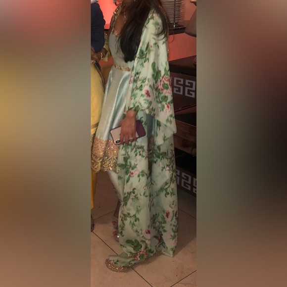 COPY - Poonams Kaurture PURE SILK CHIFFON FLORALS Anarkali - Picture 4 of 4